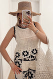 Crochet Floral Knit & Wide-Leg Set