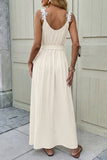 Lace-Trimmed Casual Midi Dress
