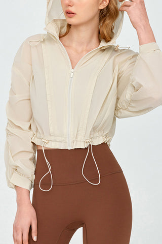 Hooded Drawstring Jacket