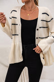 Striped Button-Up Cardigan