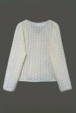 Elegant Button-Front Lace Blouse