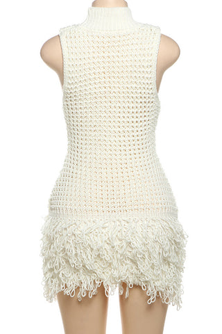 Sleeveless Textured Casual Dress