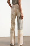 Artistic Print Straight-Leg Jeans