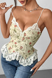 Lace-Trim Floral Camisole