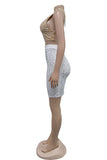 Embellished Sleeveless Mini Skirt Set
