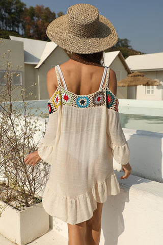 Off-Shoulder Crochet Beach Dress