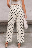 Polka Dot Patched Pocket Pants