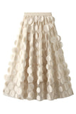 Textured Circle A-Line Skirt