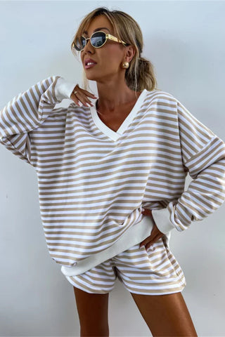 Striped Relaxed Short Set