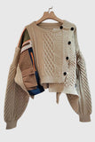 Asymmetrical Cable Knit Sweater