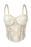 Lace Detail Bustier Top
