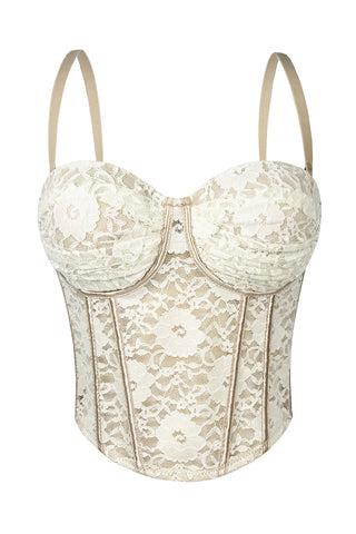 Lace Detail Bustier Top