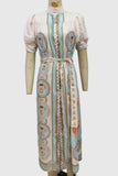 Elegant Belted Print Casual Dress