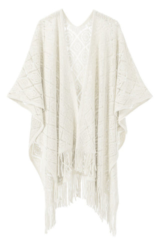 Open-Front Fringe Shrug