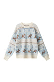 Cozy Knit Sweater with Playful Patterns