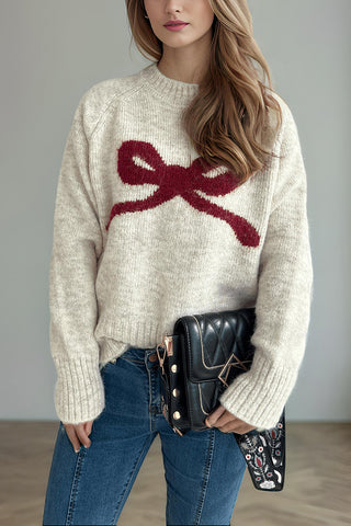 Bow-Pattern Sweater