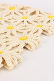 Crochet Floral Tote Bag
