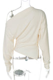 Asymmetrical Long-Sleeve T-Shirt