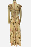 Flowy Cutout Midi Dress
