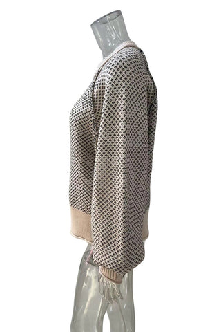 Textured Knit Pattern Sweater