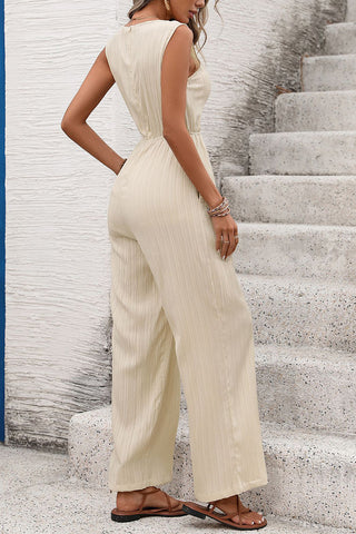 Sleeveless Drawstring Jumpsuit