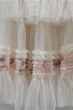 Layered Skirt with Floral Details