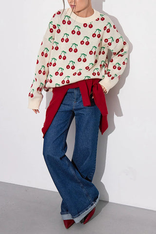 Cherry Pattern Sweater