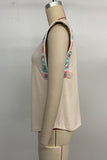 Boho-Style Sleeveless Tee