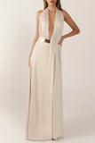 Elegant Maxi Halter Dress