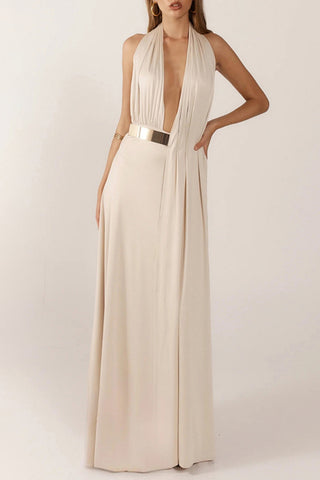 Elegant Maxi Halter Dress