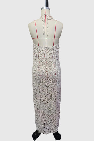 Crochet Halter Vacation Dress
