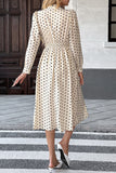 Polka Dot Tie-Front Casual Dress