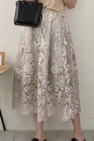Floral-Patterned Midi Skirt