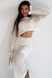 Stylish Crochet Skirt Set
