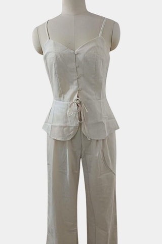 Elegant Spaghetti Strap Pant Set