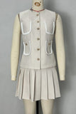 Chic Button-Front Skirt Set