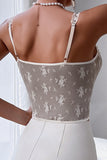 Lace Overlay Corset Tank Top