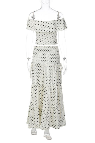 Off-Shoulder Tiered Skirt Set