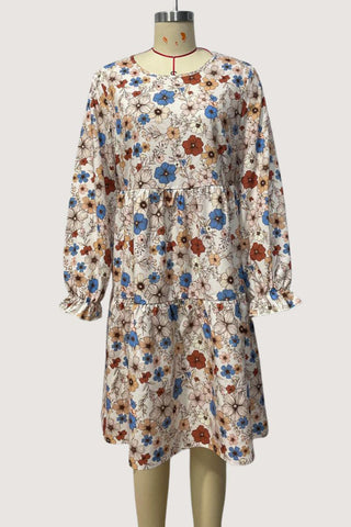 Floral Tiered Casual Dress