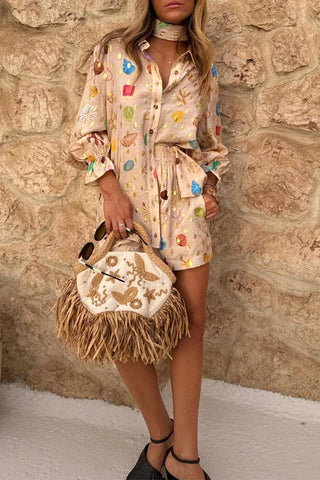 Playful Printed Short Set