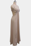 Draped Maxi Dress with Cut-Out Detail