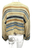 Striped Button-Front Cardigan
