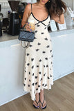 Floral Asymmetrical Hem Casual Dress