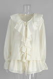 Ruffle Front Shorts Set