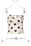 Polka Dot Strapless Tank Top