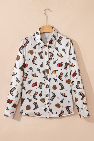 Patterned Button-Up Shirt