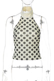 Polka Dot High Neck Tank