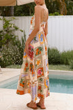 Stamp Printed Casual Dress