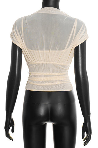 Gathered Drape Tank Top
