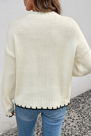 Geometric Pattern Knit Sweater